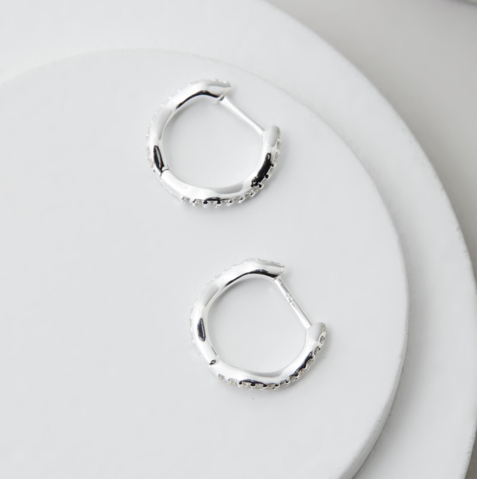 Luna Wave Huggies - Silver