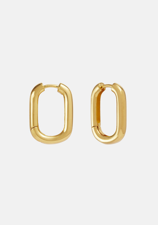 Amsterdam Large Hoops - Gold