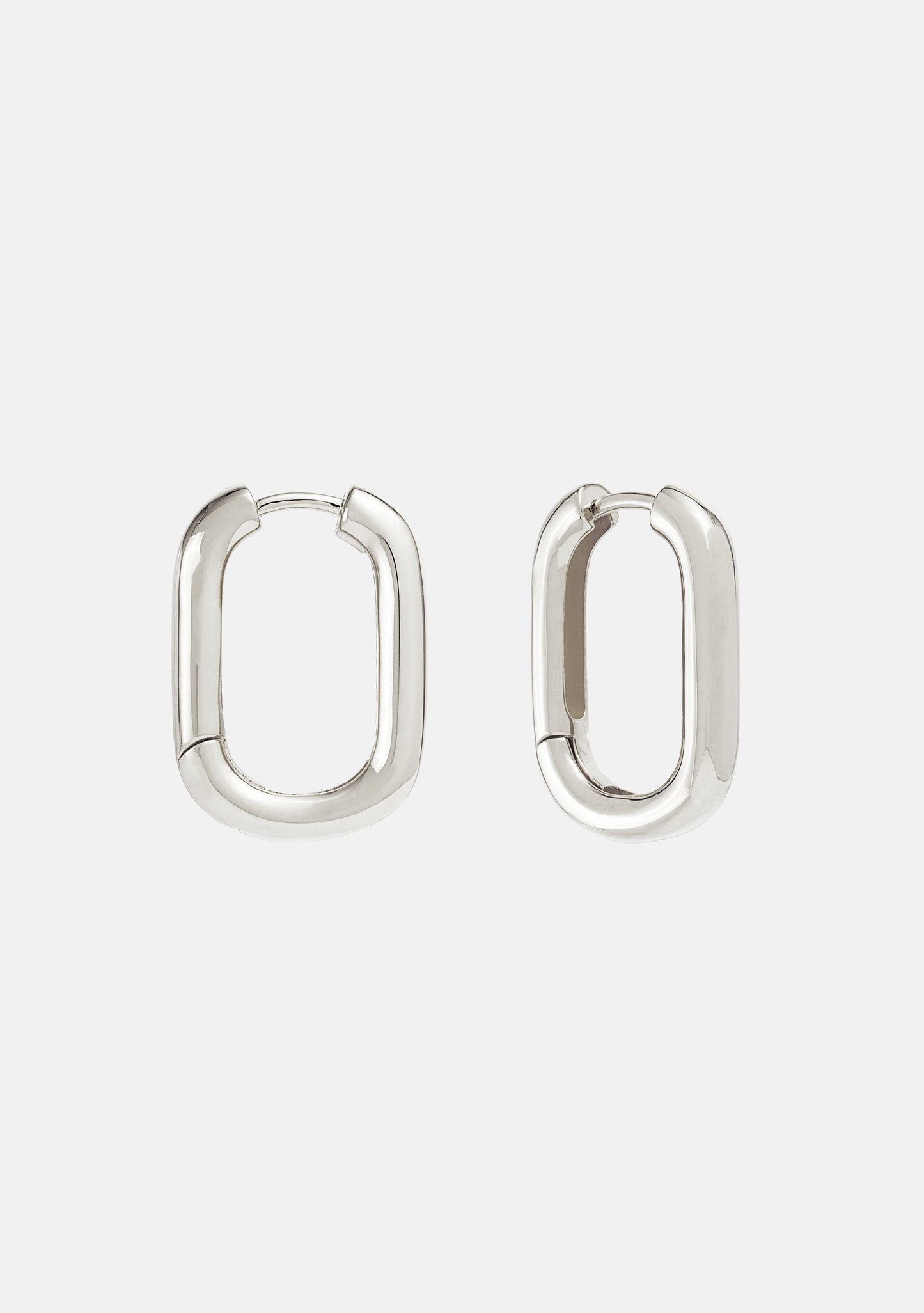 Amsterdam Large Hoops - Silver