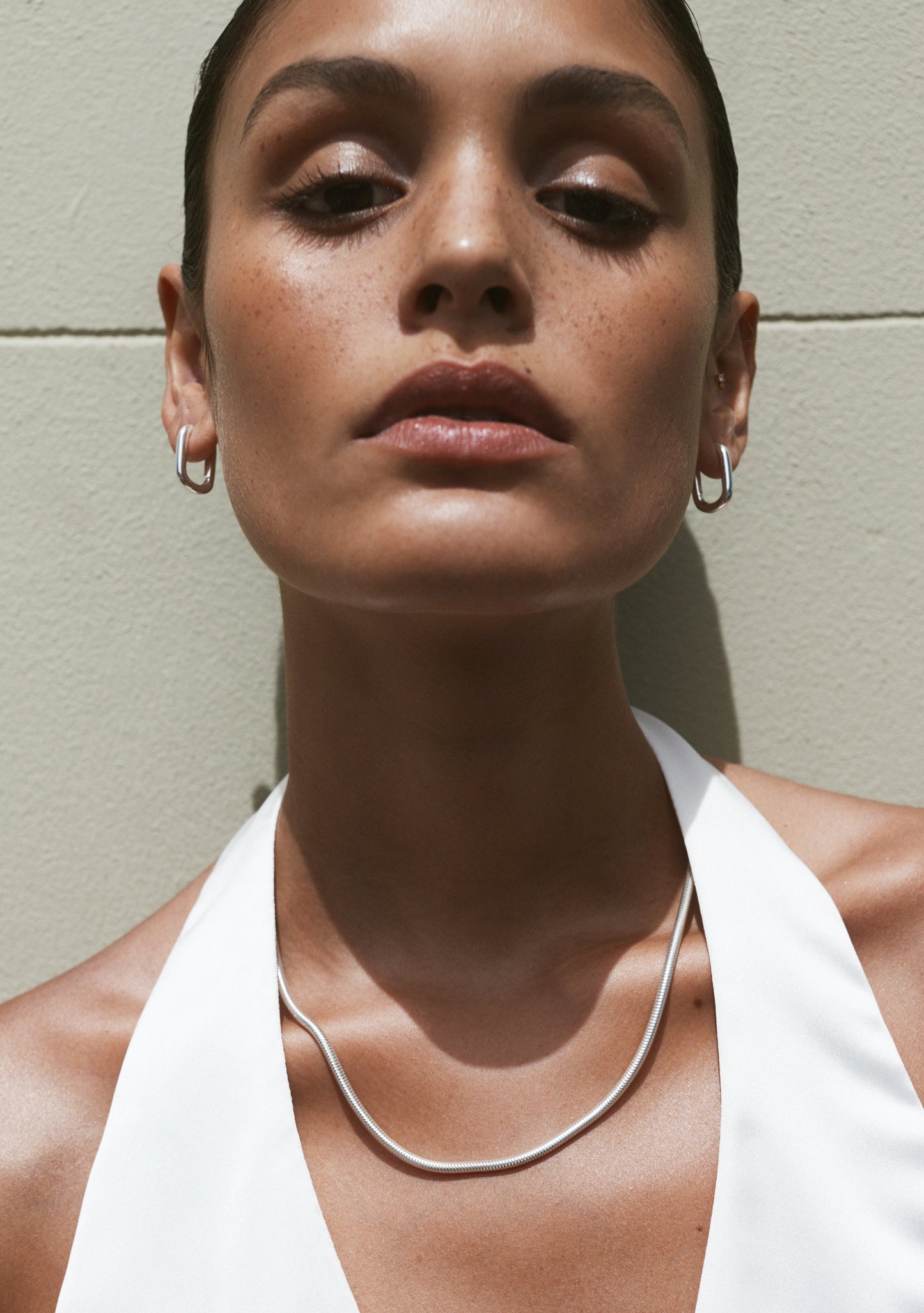 Amsterdam Large Hoops - Silver