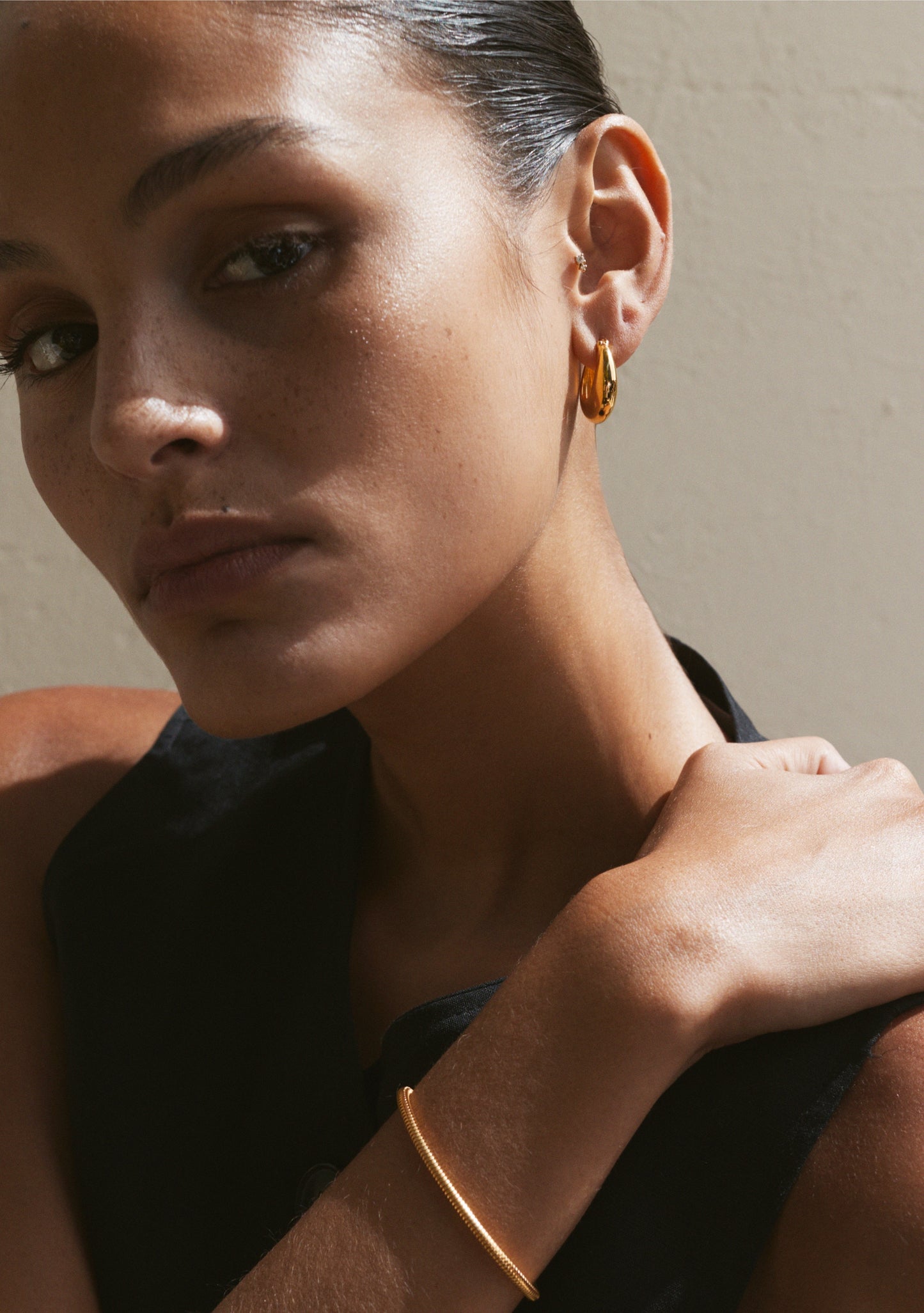 Positano Large Hoops - Gold