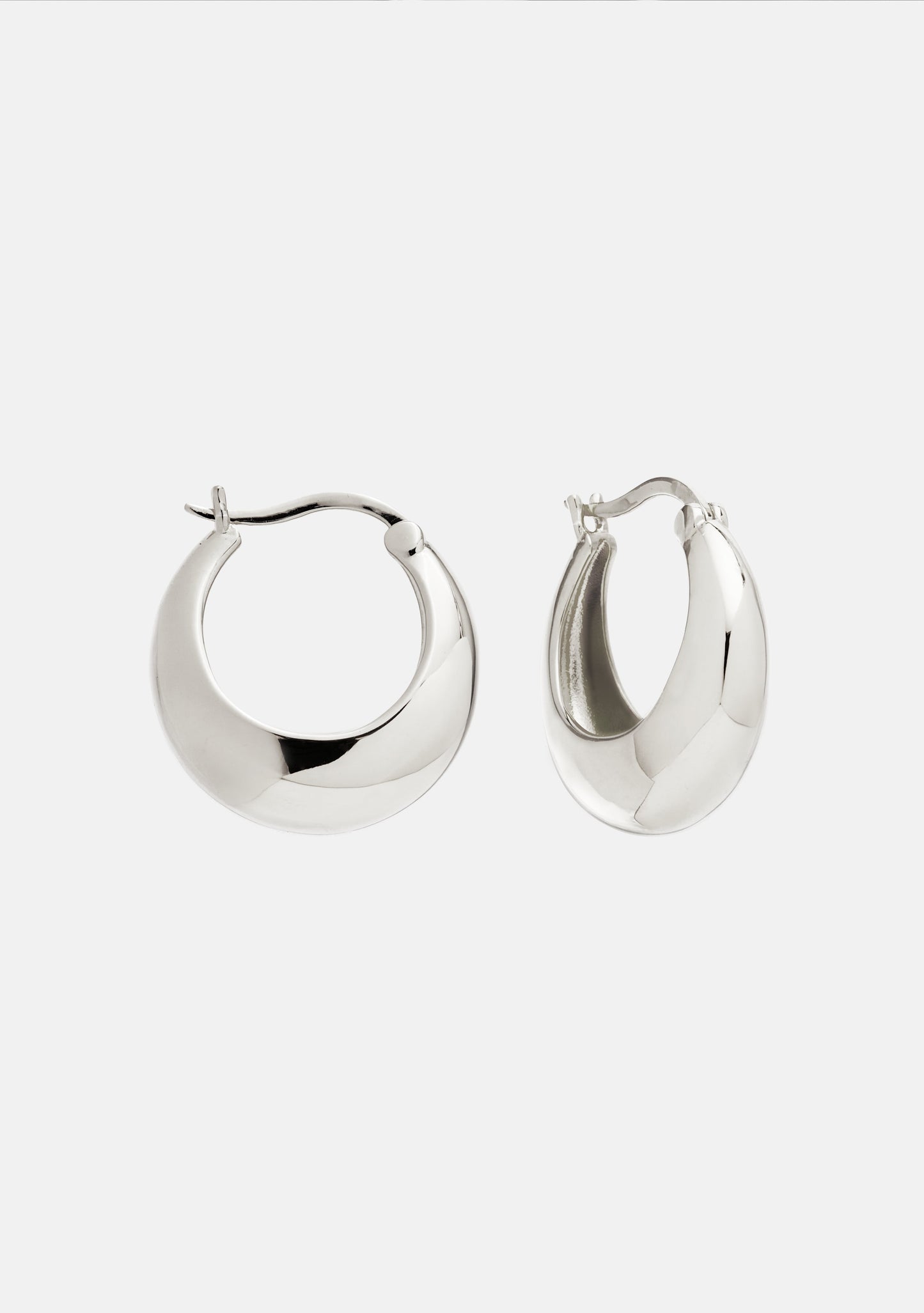Positano Large Hoops - Silver
