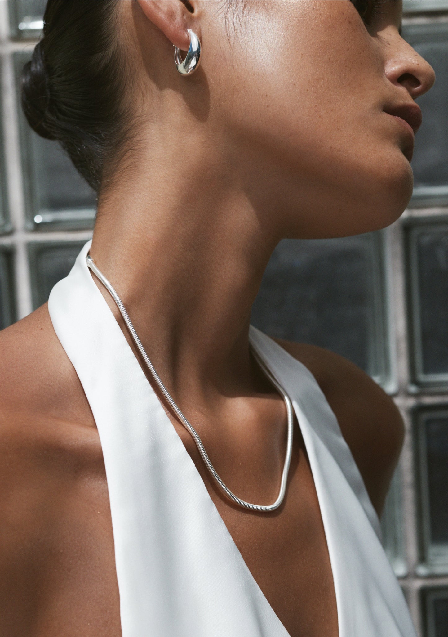 Positano Large Hoops - Silver