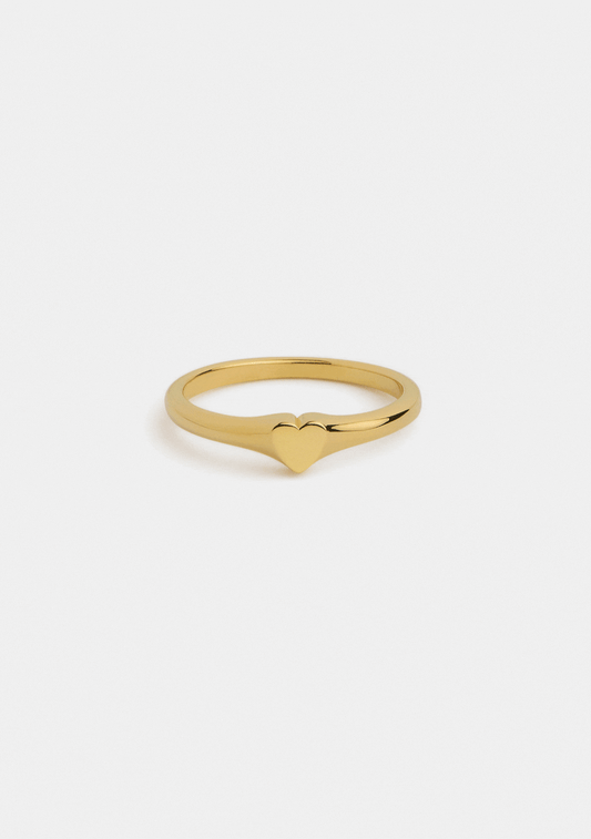 Love Letter Signet Ring - Gold