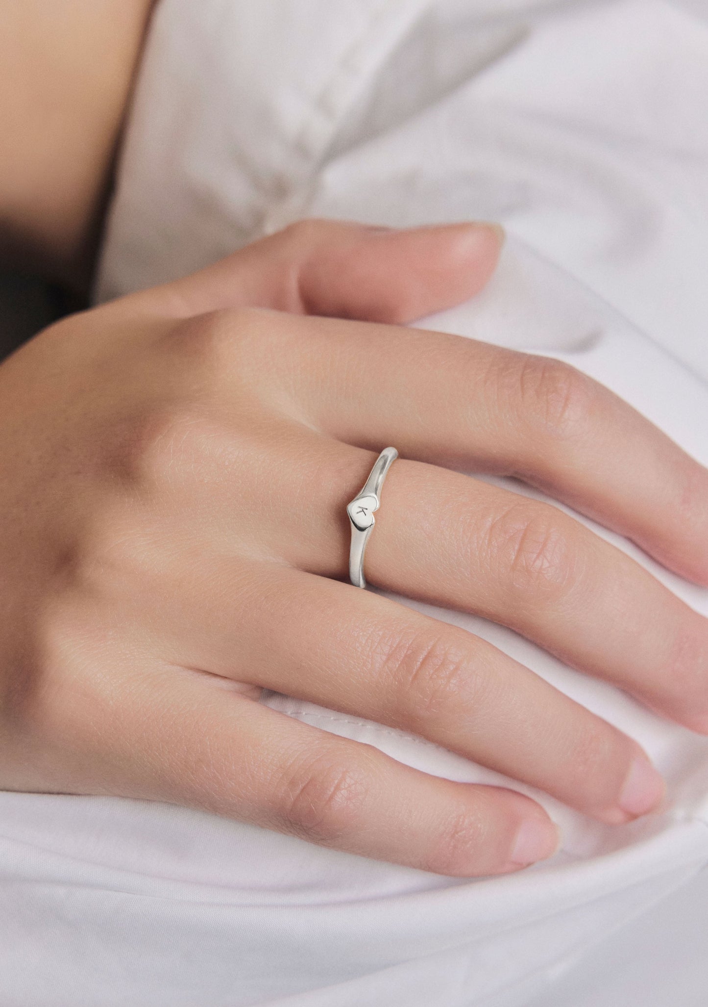 Love Letter Signet Ring - Silver