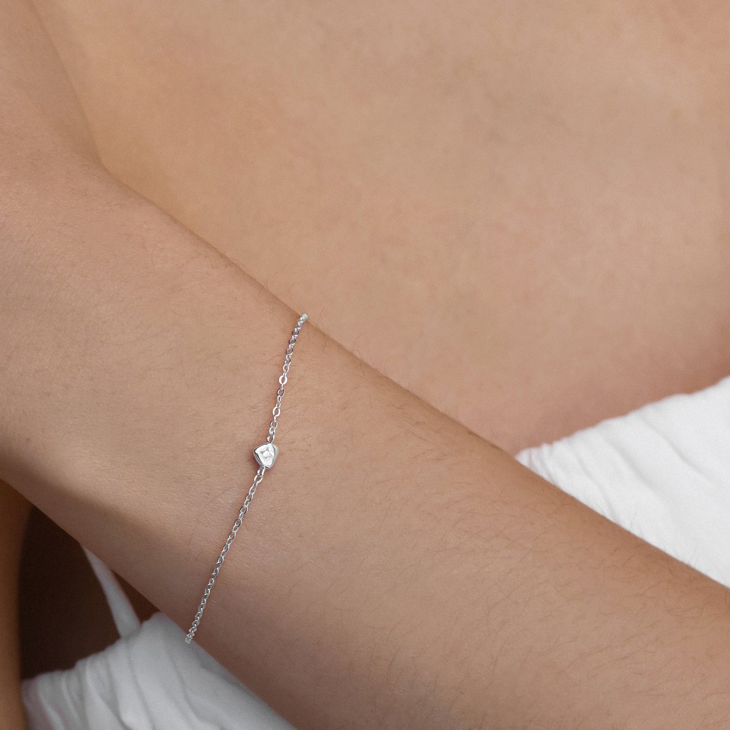 Mini Heart Bracelet - Silver