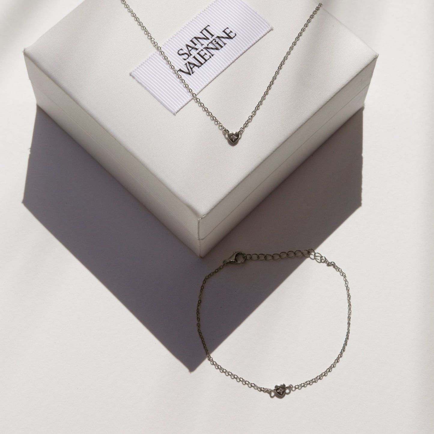 Mini Heart Necklace - Silver