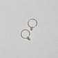 Mini Heart Hoops - Silver