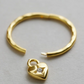 Mini Heart Charm - Single - Gold