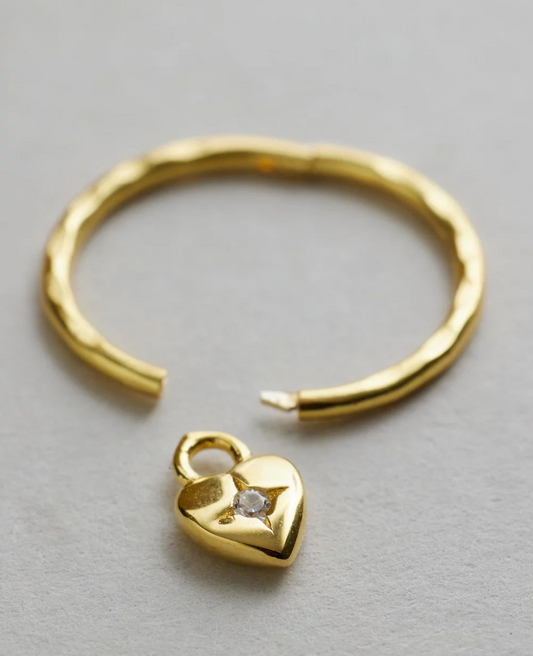 Mini Heart Charm - Single - Gold