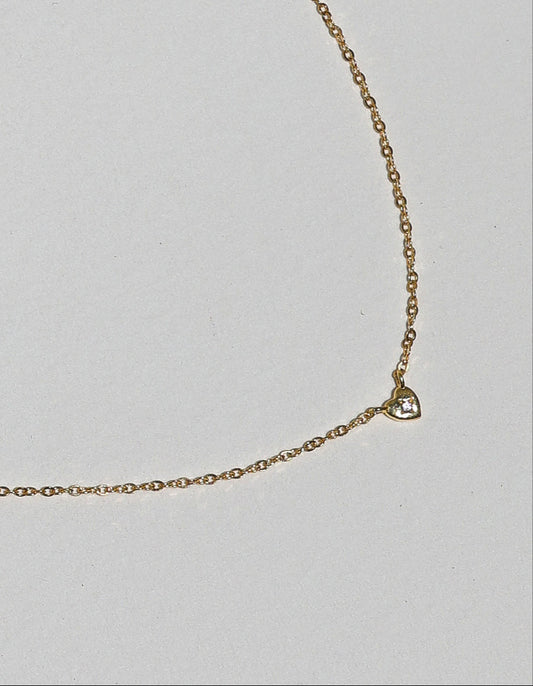 Mini Heart Necklace - Gold
