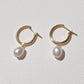 Mini Keshi Pearl Hoops - Gold