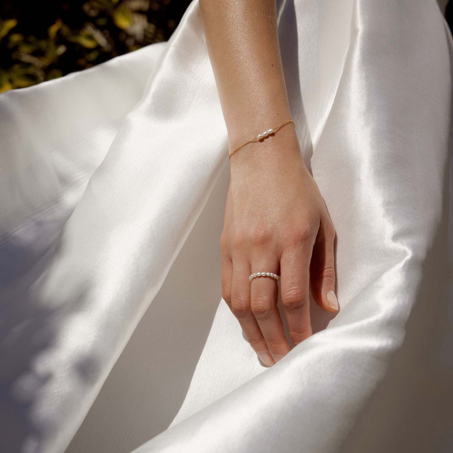 Mini Pearl Bracelet - Silver