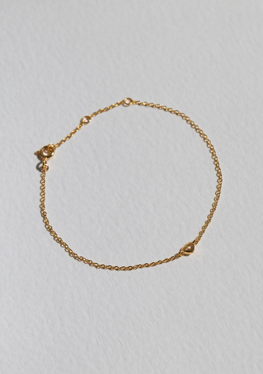 Mini Heart Bracelet - Gold