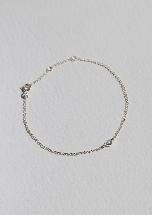 Mini Heart Bracelet - Silver