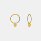 Mini Heart Hoops - Gold