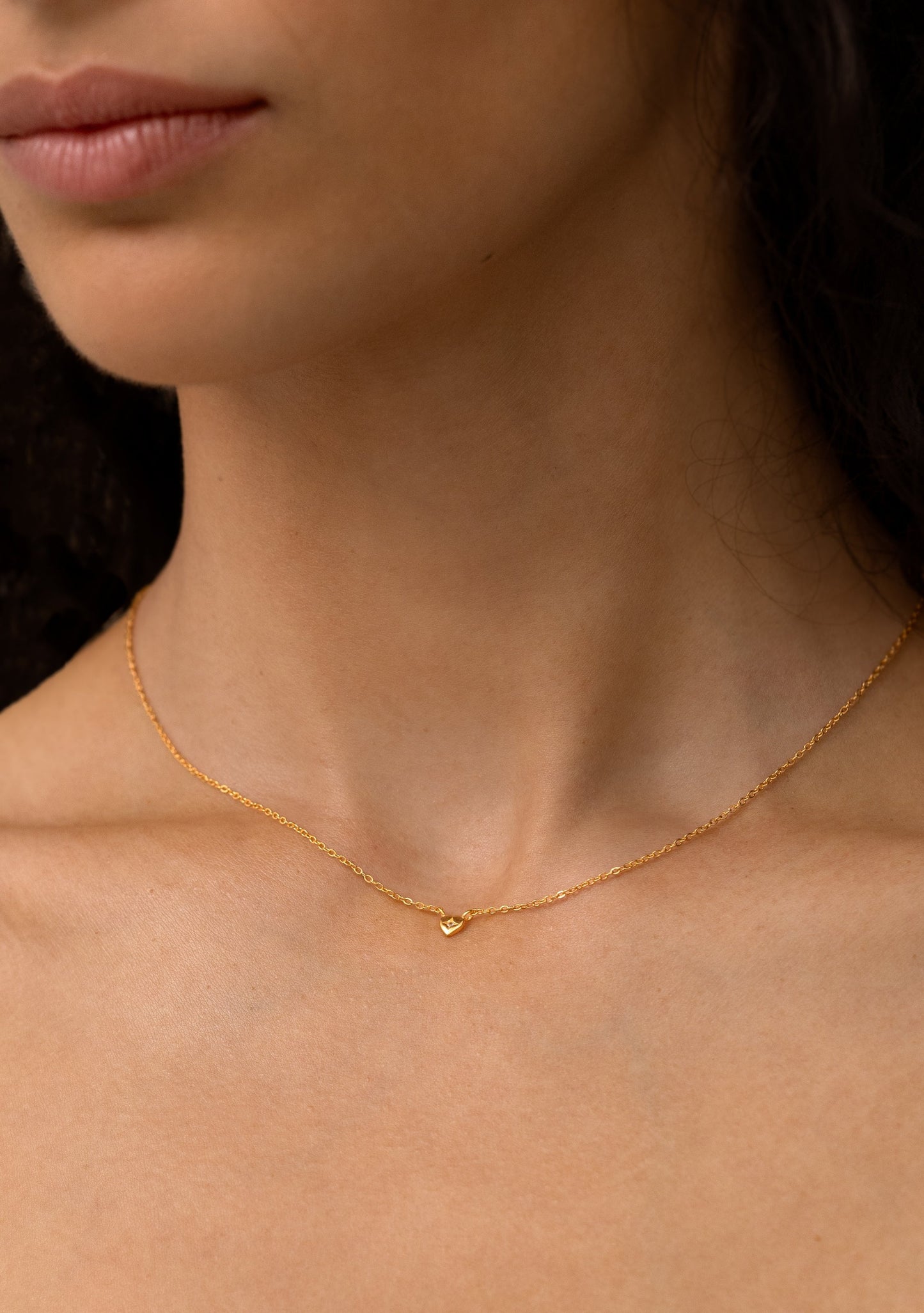 Mini Heart Necklace - Gold
