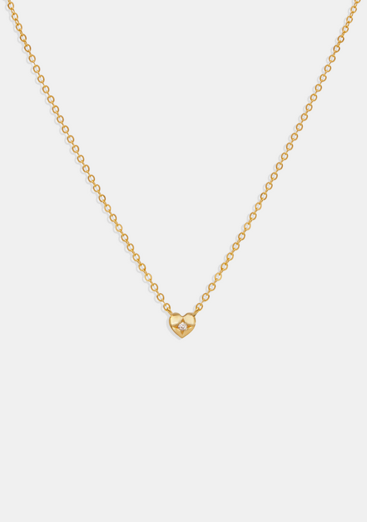 Mini Heart Necklace - Gold