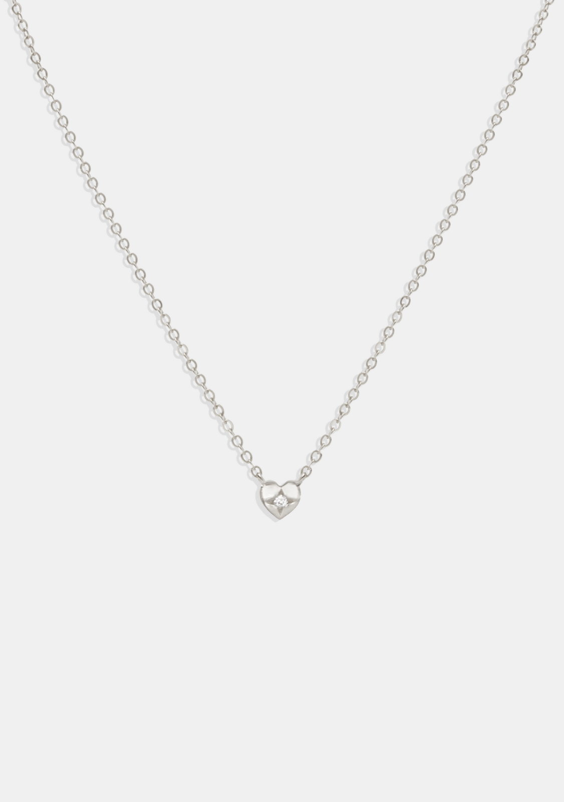 Mini Heart Necklace - Silver