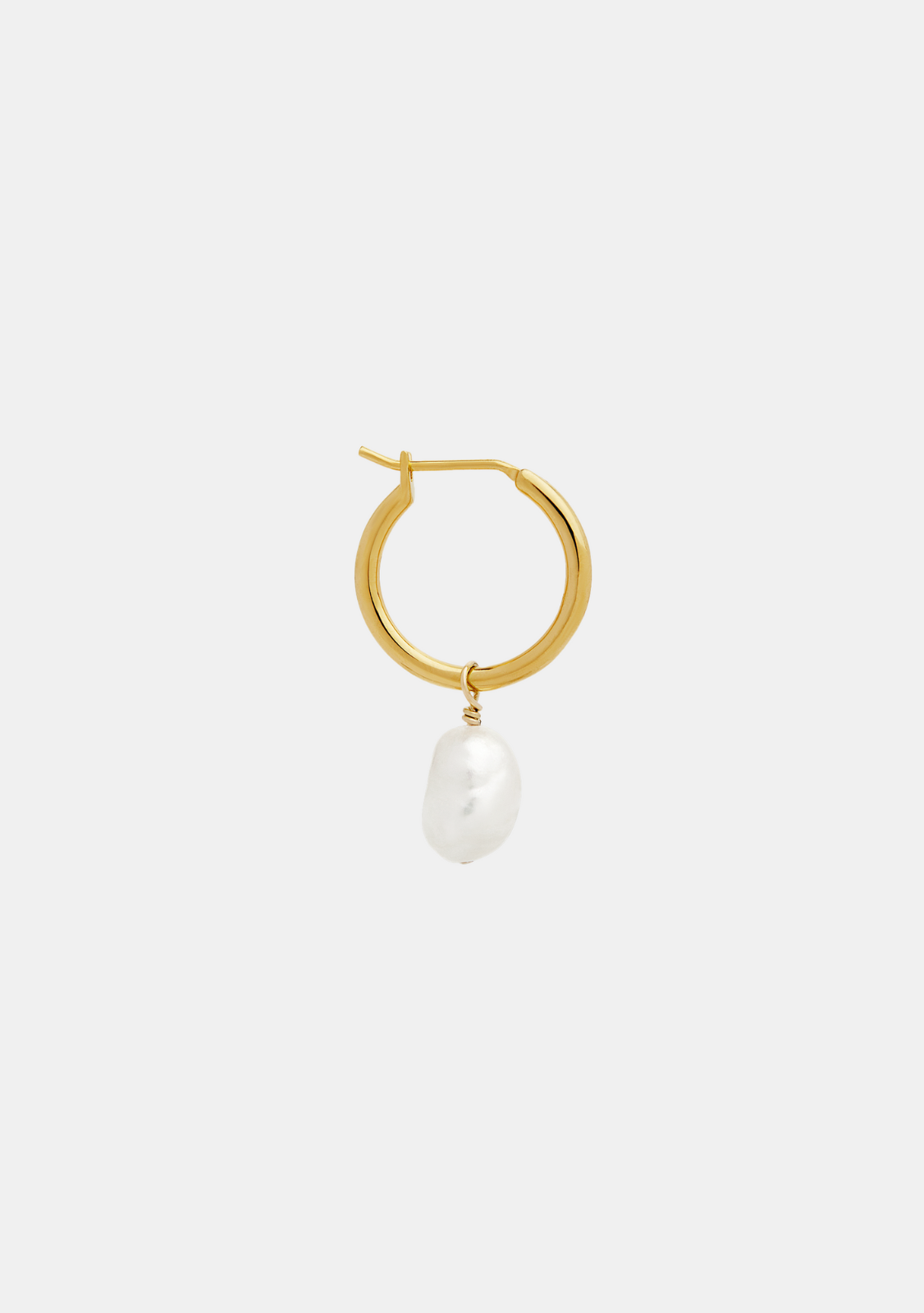 Mini Keshi Pearl Hoop - Single - Gold