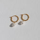 Mini Keshi Pearl Hoops - Gold