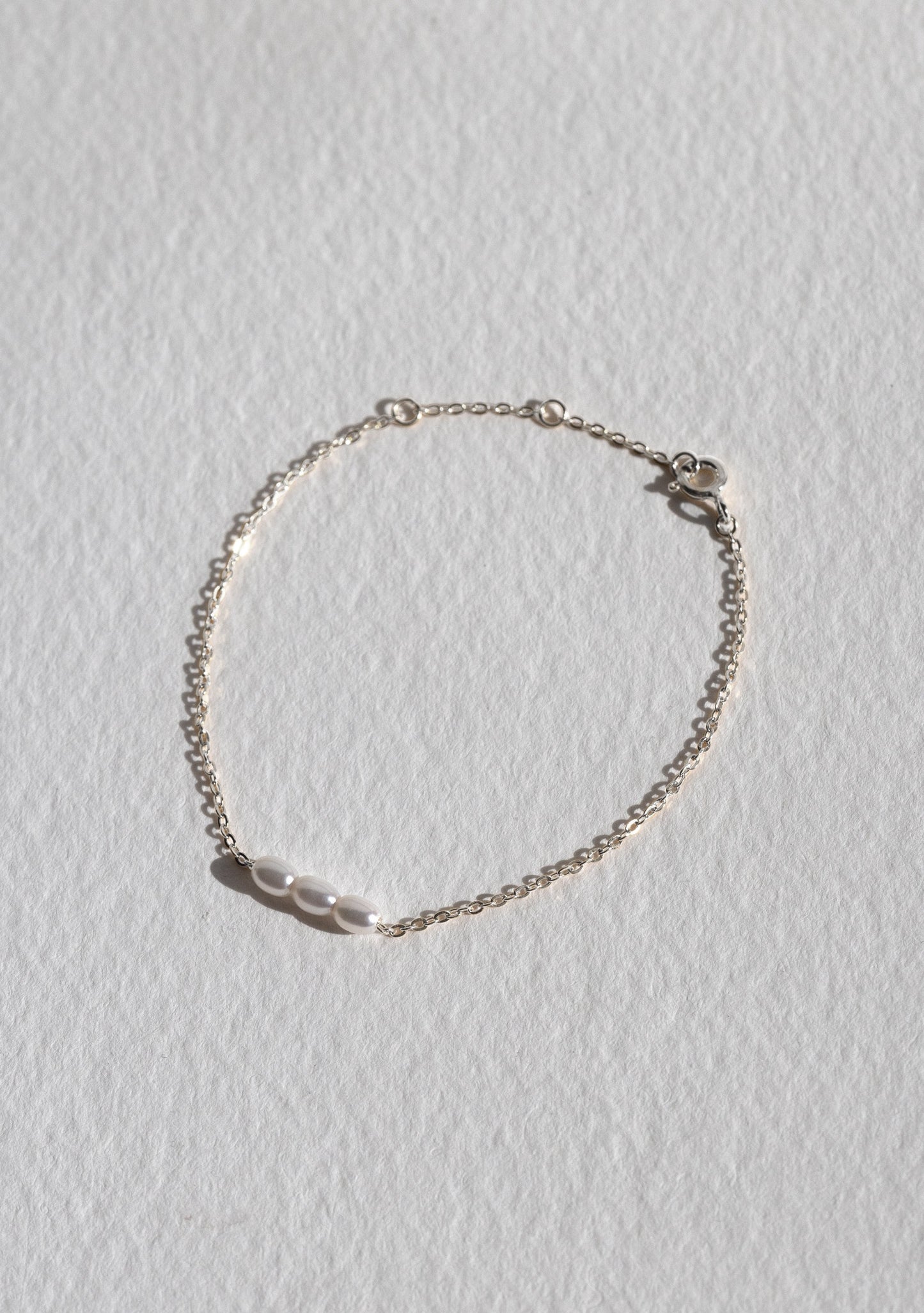 Mini Pearl Bracelet - Silver