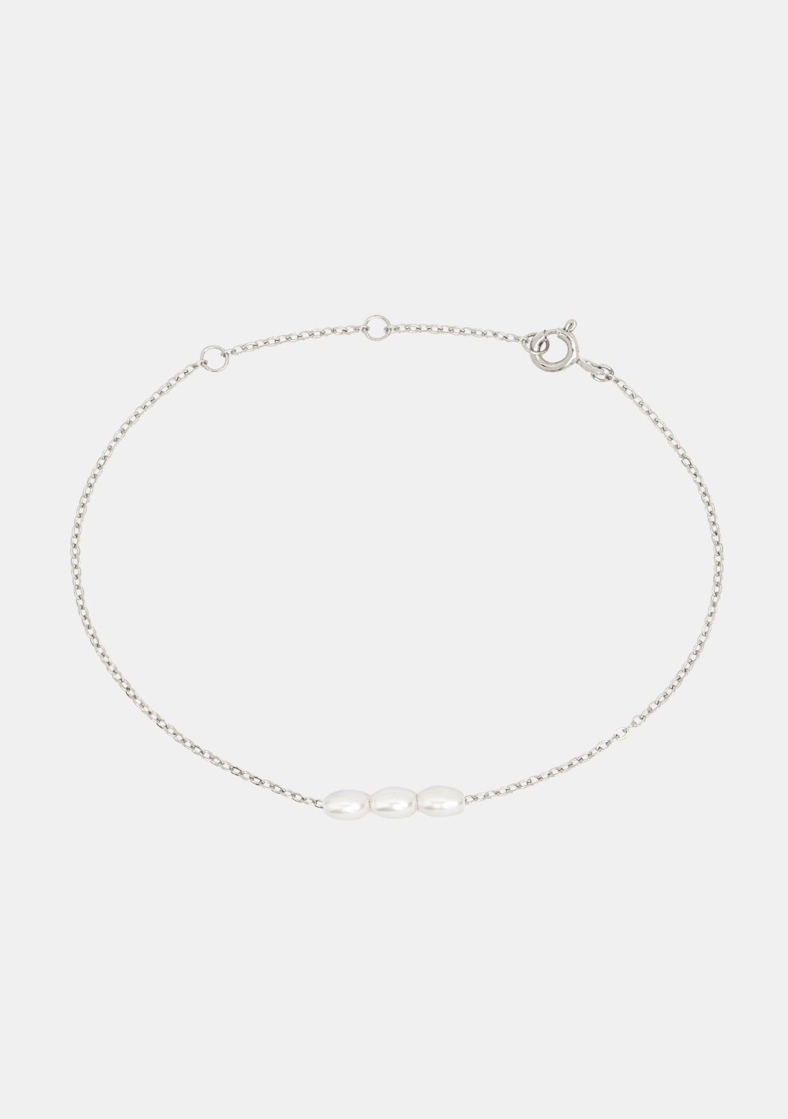 Mini Pearl Bracelet - Silver