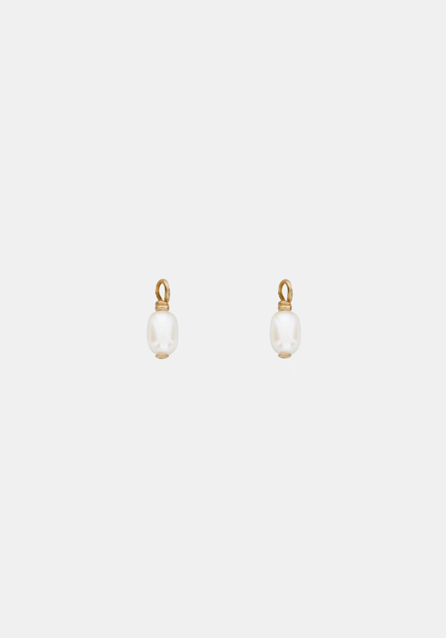 Mini Pearl Charms - Pair - Gold