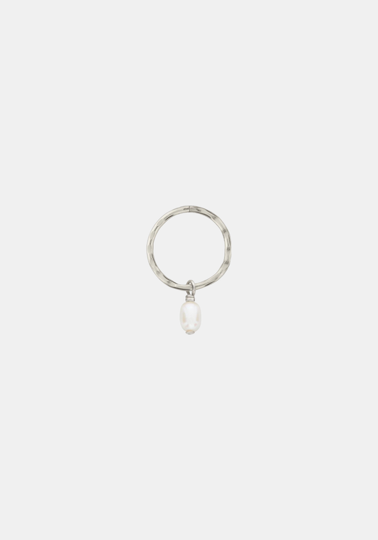Mini Pearl Hoop - Single - Silver