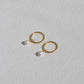 Mini Pearl Hoops - Gold