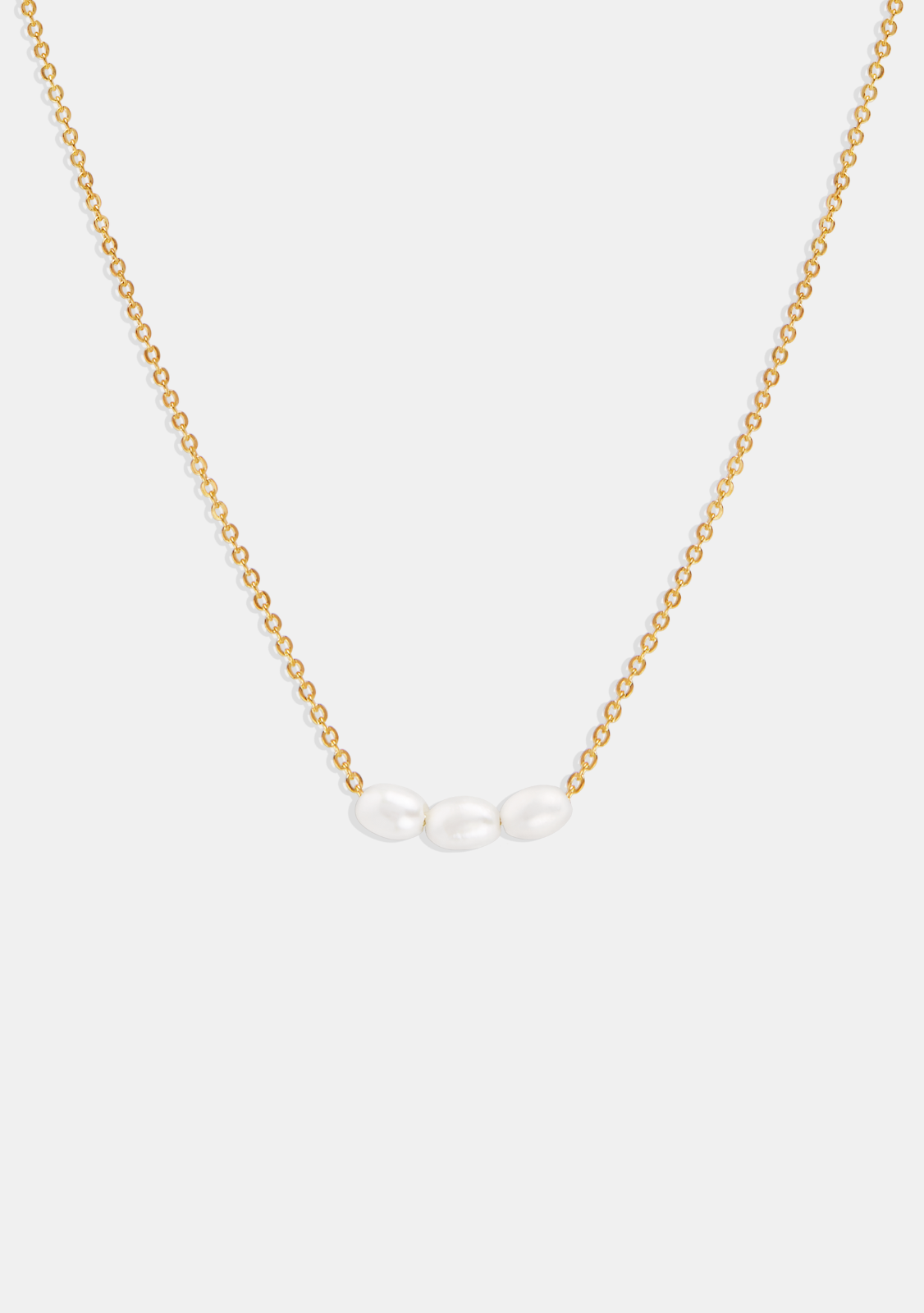 Mini Pearl Necklace - Gold