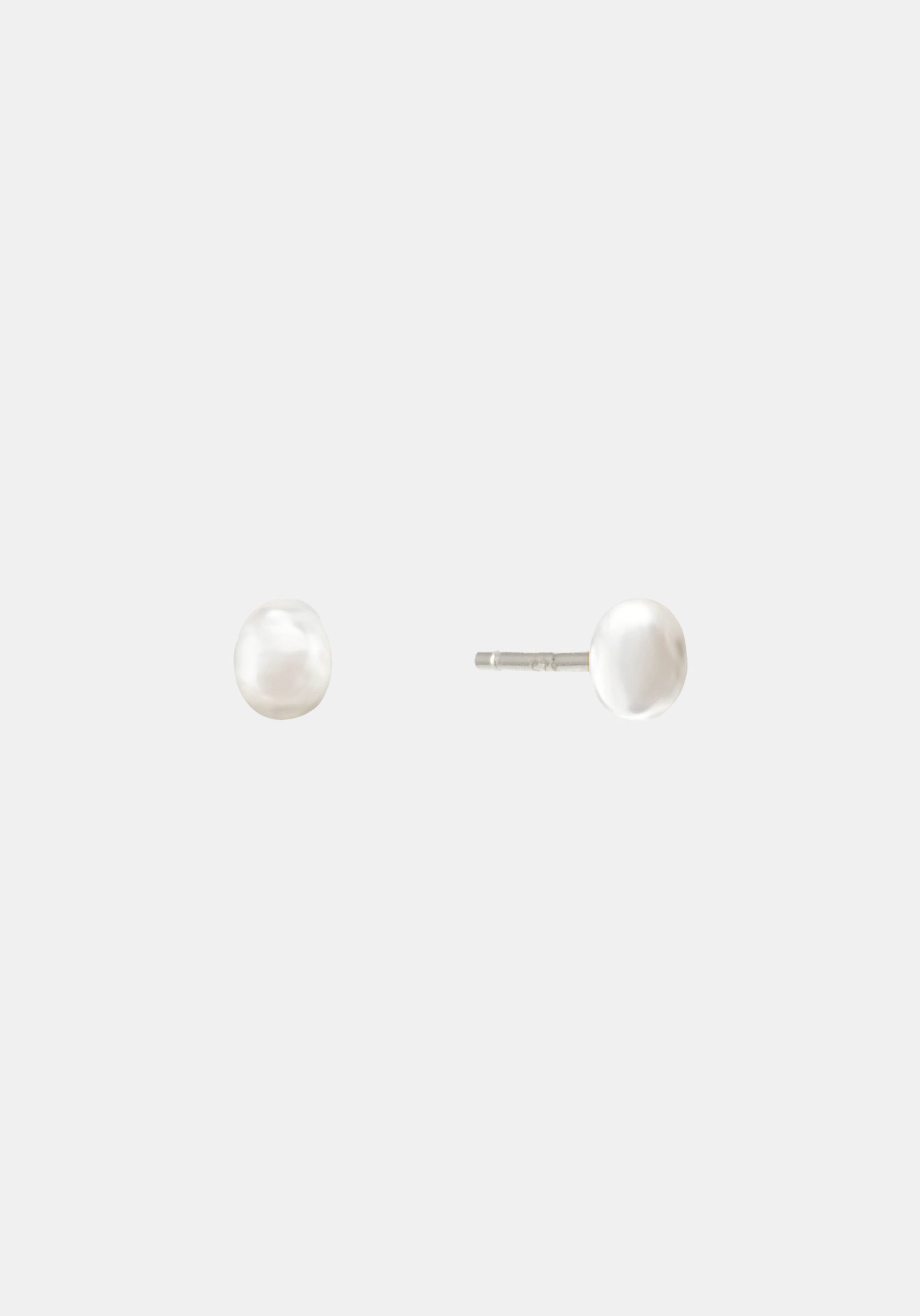 Mini Pearl Studs - Silver