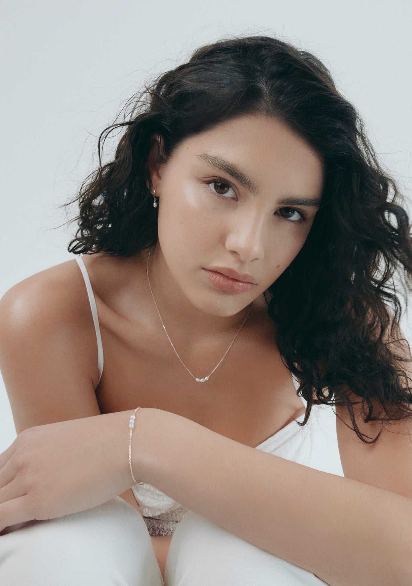 Mini Pearl Bracelet - Silver