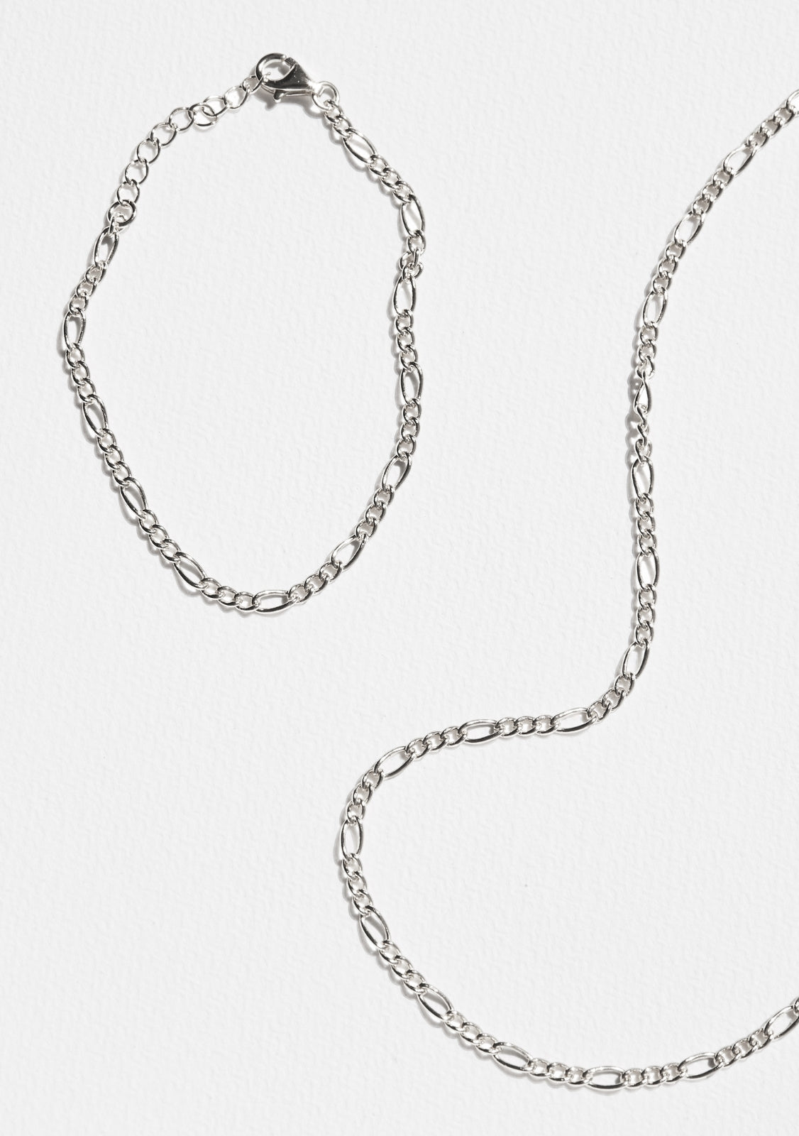 Figaro Chain Bracelet - Silver