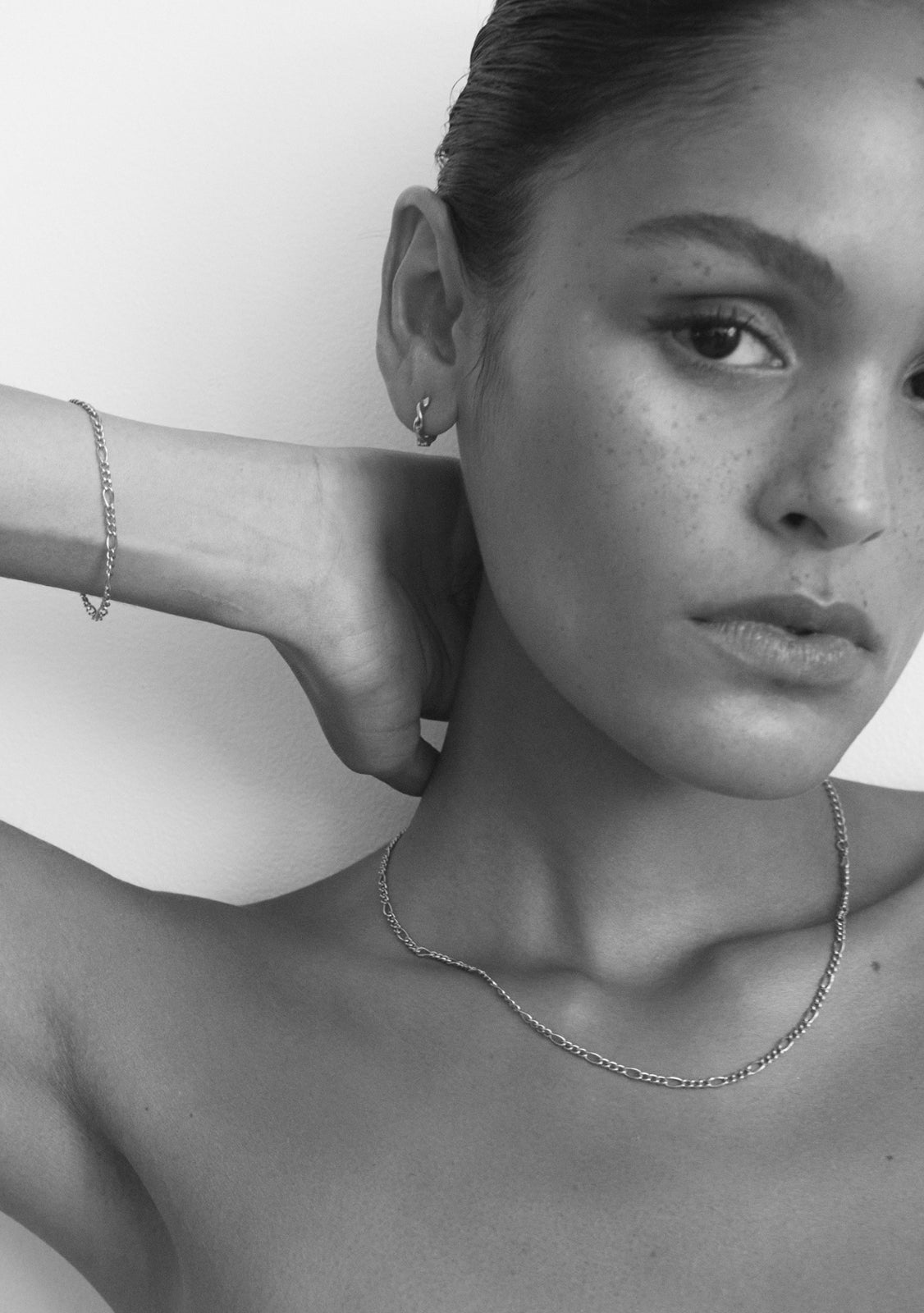 Figaro Chain Necklace - Silver