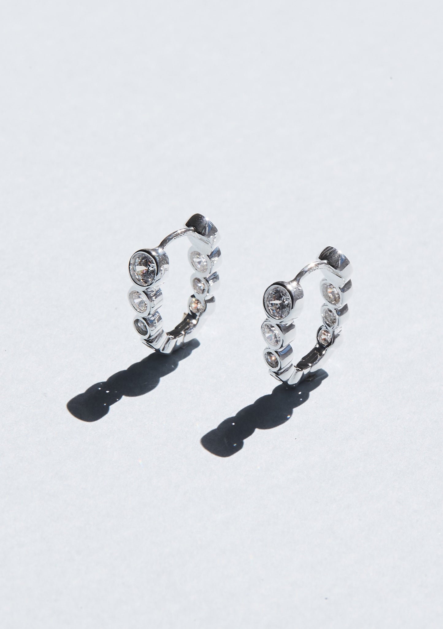 Crescendo Oval Hoops - Silver