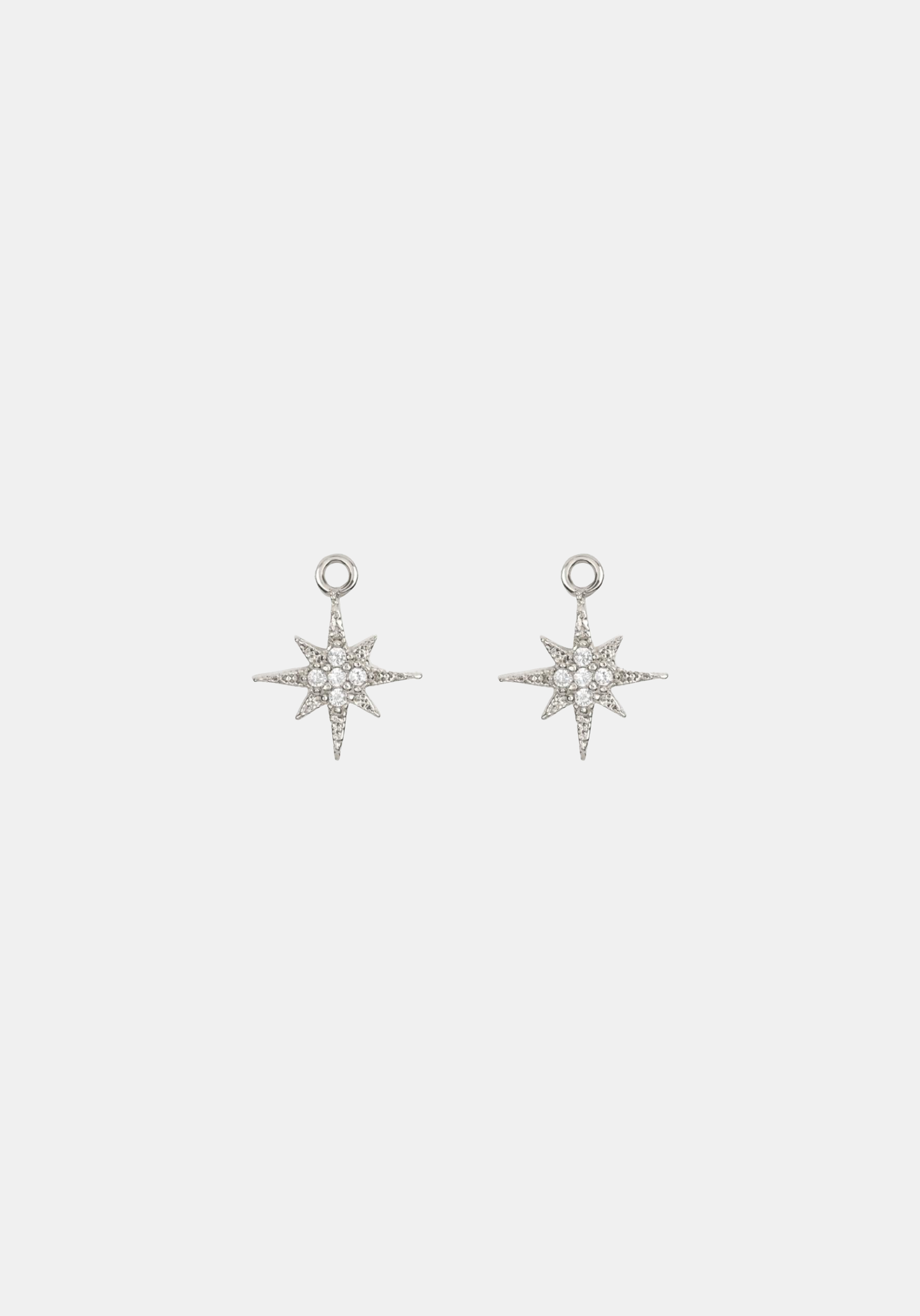 North Star Charms - Pair - Silver