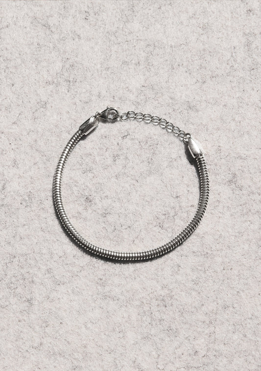 Oslo Round Snake Chain Bracelet - Silver