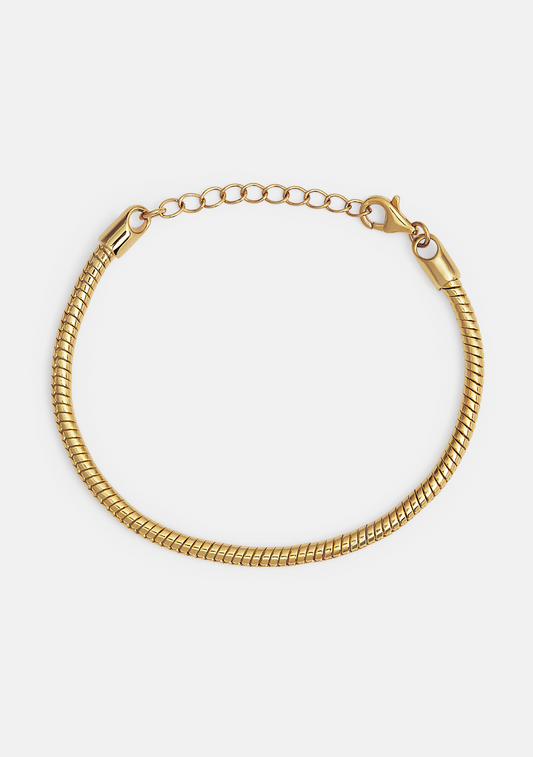 Oslo Round Snake Chain Bracelet - Gold