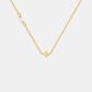 Pearl Letter Necklace - Gold