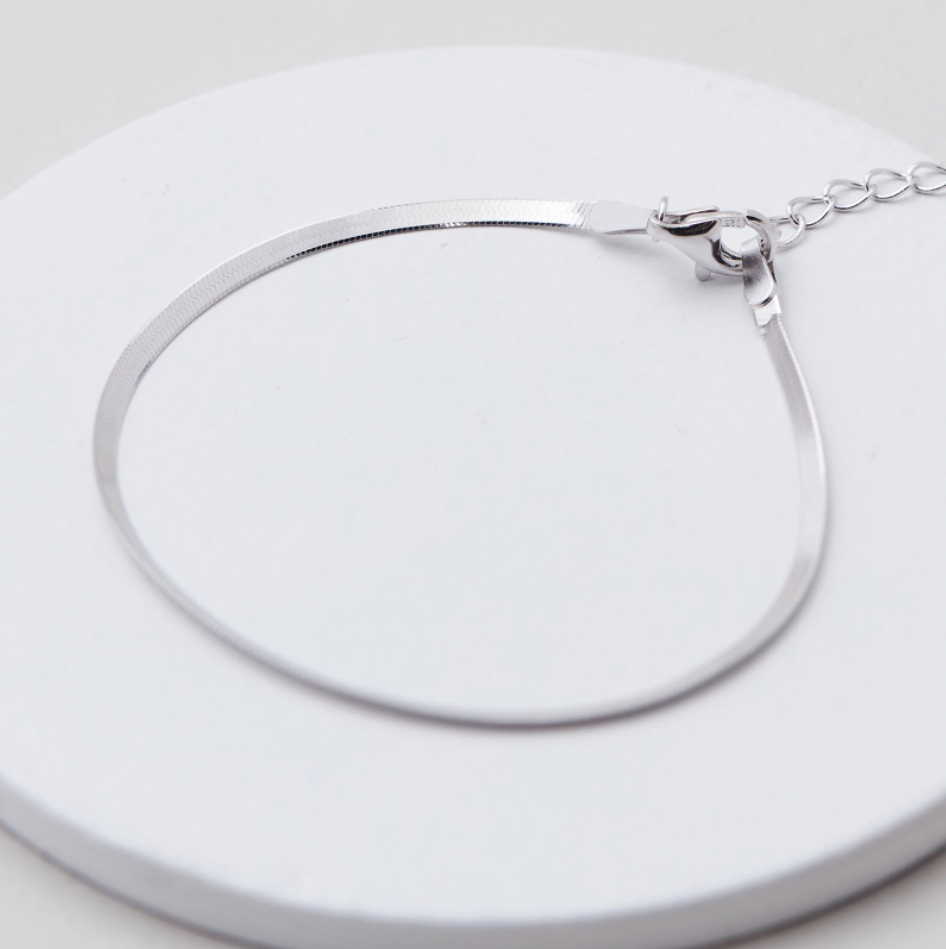 Sphinx 2mm Snake Chain Bracelet - Silver