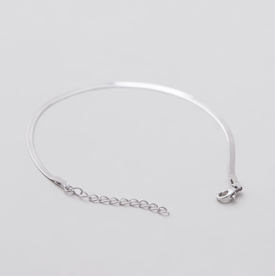 Sphinx 2mm Snake Chain Bracelet - Silver