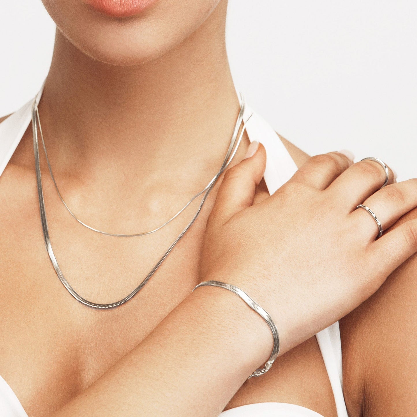 Sphinx 3mm Snake Chain Bracelet - Silver