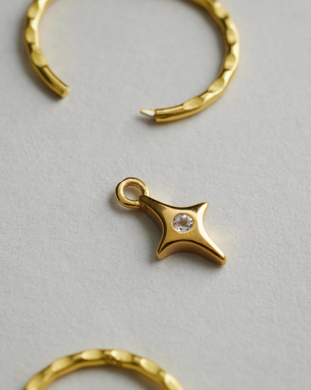 Starburst Mini Hoops - Gold