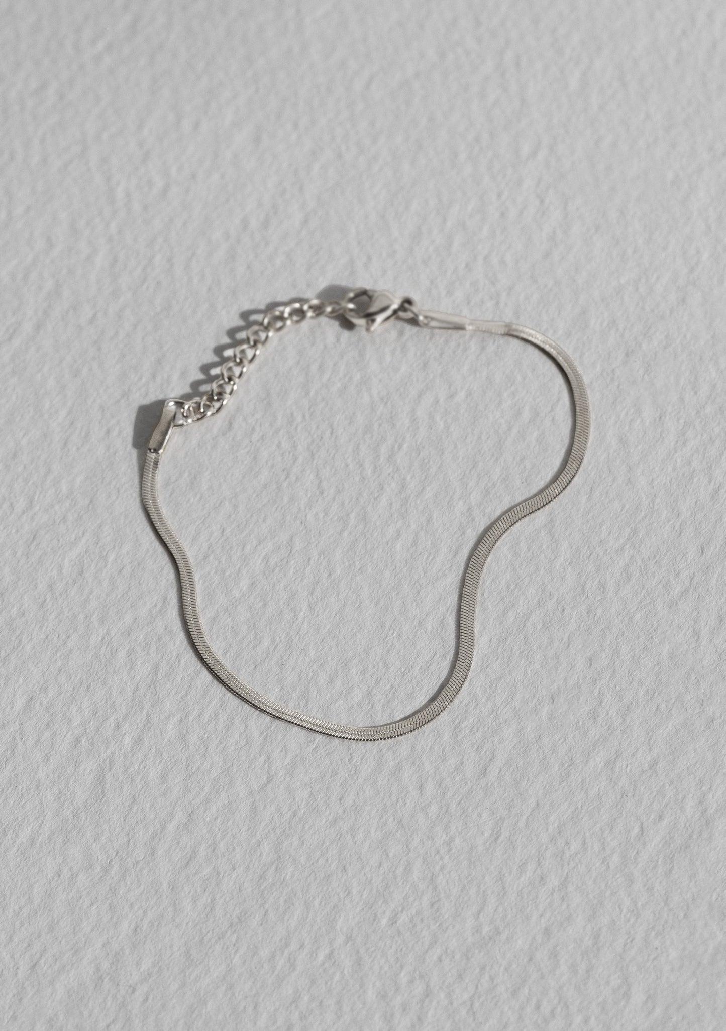 Sphinx 2mm Snake Chain Bracelet - Silver