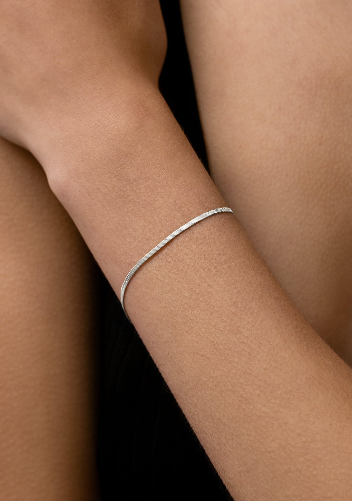 Sphinx 2mm Snake Chain Bracelet - Silver