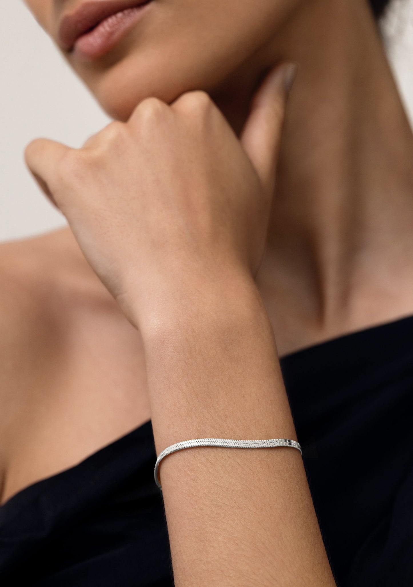 Sphinx 3mm Snake Chain Bracelet - Silver