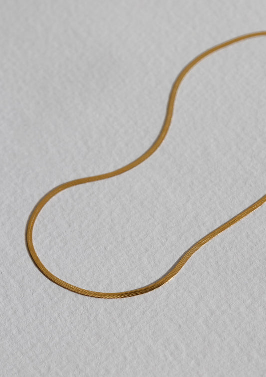 Sphinx 3mm Snake Chain Necklace - Gold