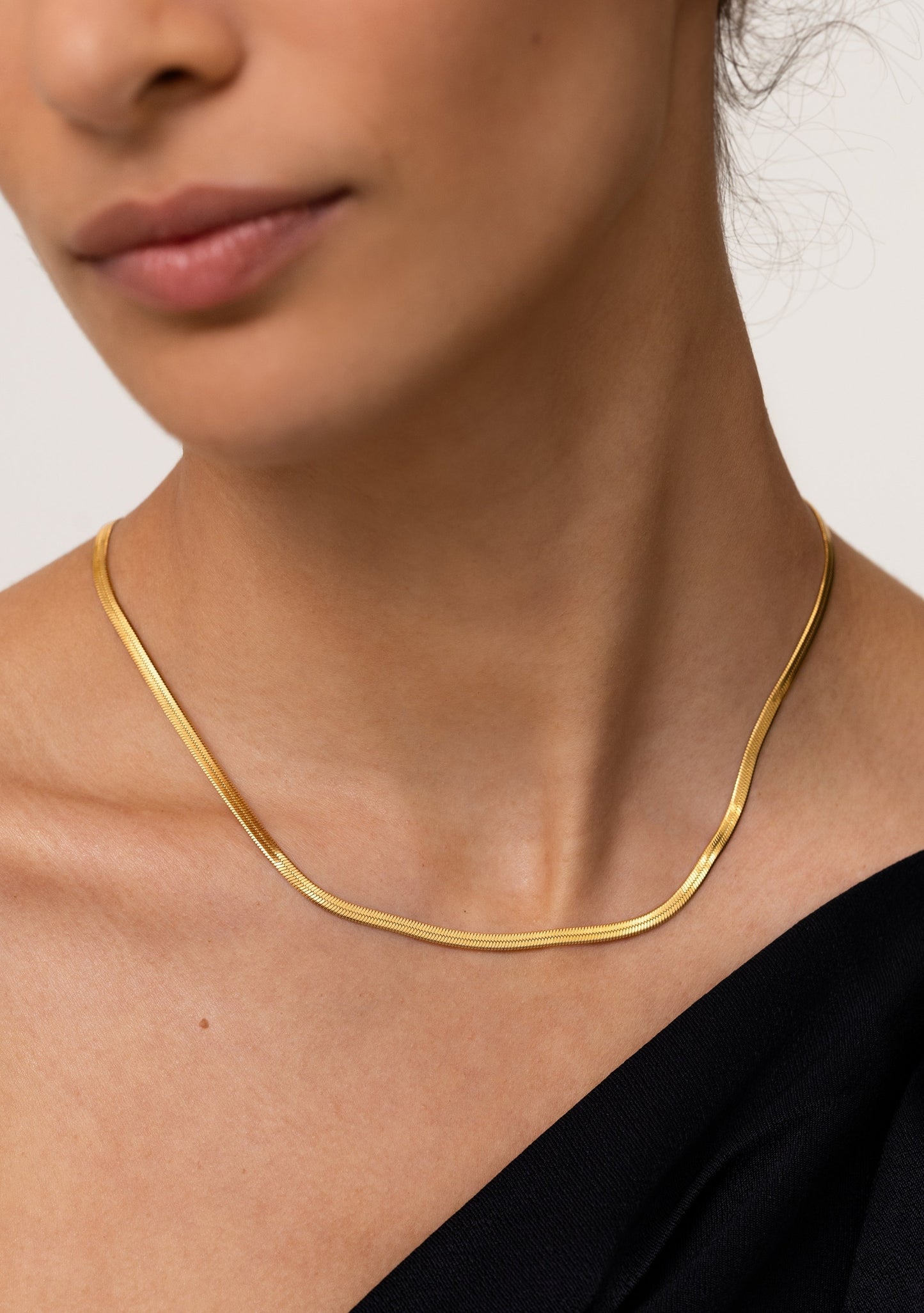 Sphinx 3mm Snake Chain Necklace - Gold