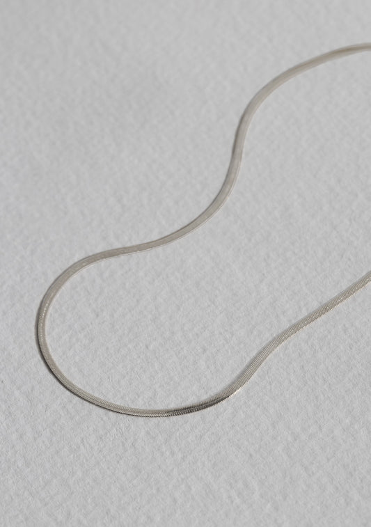 Sphinx 3mm Snake Chain Necklace - Silver